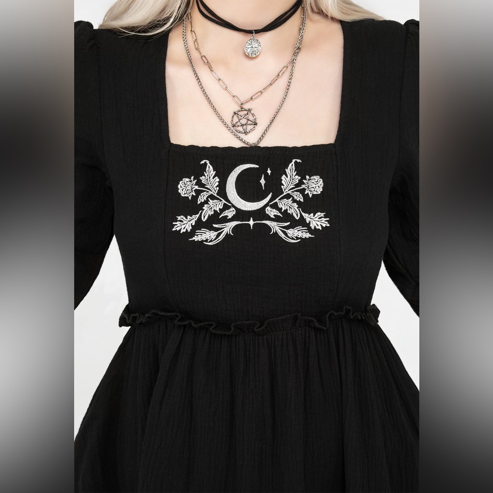 Disturbia Aradia Embroidered Midi Dress US 14 / UK 18 - Picture 4 of 10